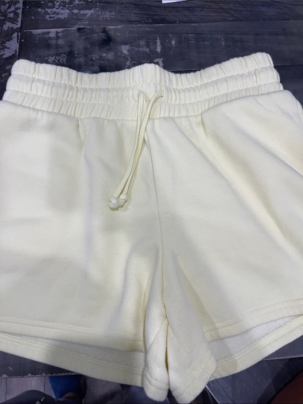 wild fable Cream Elastic Waist Drawstring Athletic Shorts